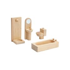 PlanToys Μπάνιο Classic - Ξύλινο Σετ Επίπλων για Κουκλόσπιτο