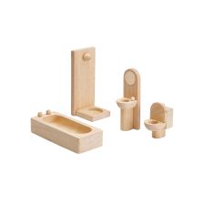 PlanToys Μπάνιο Classic - Ξύλινο Σετ Επίπλων για Κουκλόσπιτο