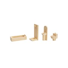 PlanToys Μπάνιο Classic - Ξύλινο Σετ Επίπλων για Κουκλόσπιτο
