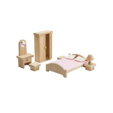 PlanToys Κρεβατοκάμαρα Classic - Ξύλινο Σετ Επίπλων για Κουκλόσπιτο