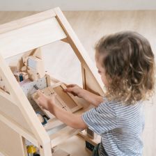 PlanToys Κλασικό Κουκλόσπιτο - Ξύλινο Κουκλόσπιτο με 4 Δωμάτια