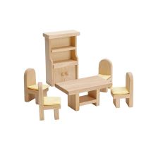 PlanToys Τραπεζαρία Classic - Ξύλινο Σετ Επίπλων για Κουκλόσπιτο
