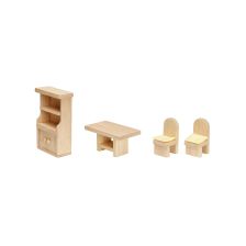 PlanToys Τραπεζαρία Classic - Ξύλινο Σετ Επίπλων για Κουκλόσπιτο