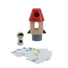 PlanToys Διαστημόπλοιο - Ξύλινο Παιχνίδι Λογικής με Κάρτες