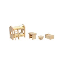 PlanToys Παιδικό Δωμάτιο Classic - Ξύλινο Σετ Επίπλων για Κουκλόσπιτο