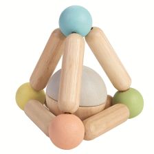 PlanToys Πυραμίδα με Μπάλα Παστέλ - Ξύλινο Αισθητηριακό Παιχνίδι για Βρέφη