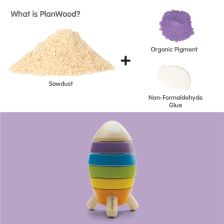 PlanToys Πύραυλος Ταξινόμησης - Ξύλινο Παιχνίδι Στοίβαξης & Σχημάτων