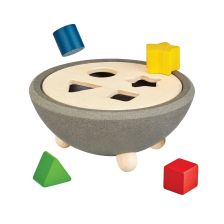 PlanToys Μπολ με Γεωμετρικά Σχήματα - Ξύλινο Παιχνίδι Ταξινόμησης & Αντιστοίχισης