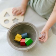 PlanToys Μπολ με Γεωμετρικά Σχήματα - Ξύλινο Παιχνίδι Ταξινόμησης & Αντιστοίχισης