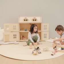 PlanToys Βικτωριανό Κουκλόσπιτο - Ξύλινο Κουκλόσπιτο 3 ορόφων