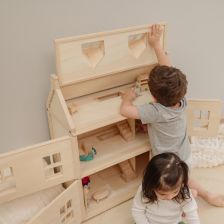 PlanToys Βικτωριανό Κουκλόσπιτο - Ξύλινο Κουκλόσπιτο 3 ορόφων