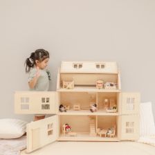 PlanToys Βικτωριανό Κουκλόσπιτο - Ξύλινο Κουκλόσπιτο 3 ορόφων