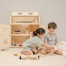 PlanToys Βικτωριανό Κουκλόσπιτο - Ξύλινο Κουκλόσπιτο 3 ορόφων