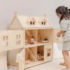 PlanToys Βικτωριανό Κουκλόσπιτο - Ξύλινο Κουκλόσπιτο 3 ορόφων