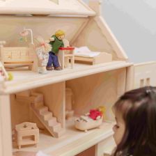 PlanToys Βικτωριανό Κουκλόσπιτο - Ξύλινο Κουκλόσπιτο 3 ορόφων
