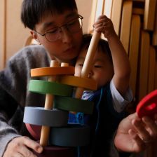 Toyto Round Stacking Tower - Ξυλινος Πυργος Στοιβαξης