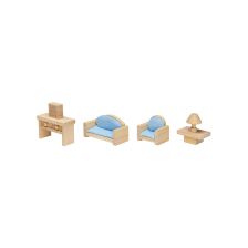 PlanToys Σαλόνι Classic - Ξύλινο Σετ Επίπλων για Κουκλόσπιτο