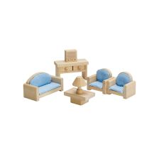PlanToys Σαλόνι Classic - Ξύλινο Σετ Επίπλων για Κουκλόσπιτο