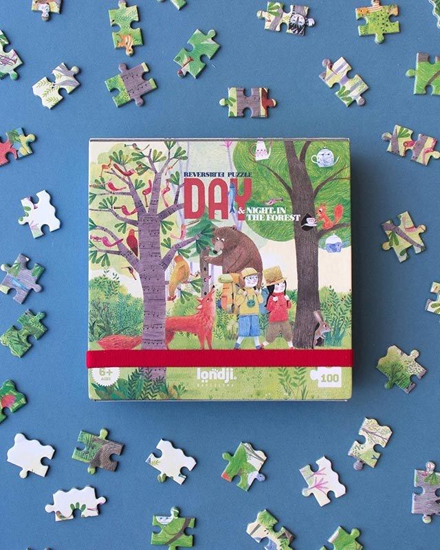 Londji Pocket Puzzle Night & Day in the Forest – Παζλ Διπλής Όψης (100 τεμ.)