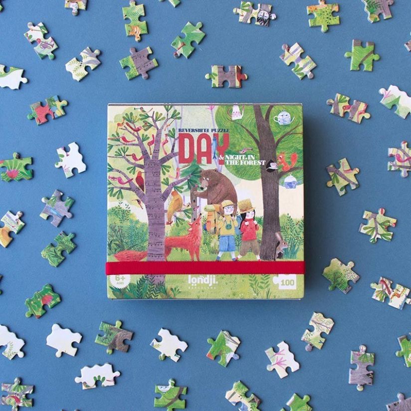 Londji Pocket Puzzle Night & Day in the Forest – Παζλ Διπλής Όψης (100 τεμ.)